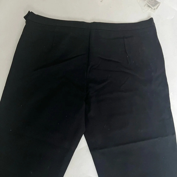 Alberto Makali NWT Side Eco Leather Details Black Pants Pull On Straight Leg 16 - Picture 3 of 8
